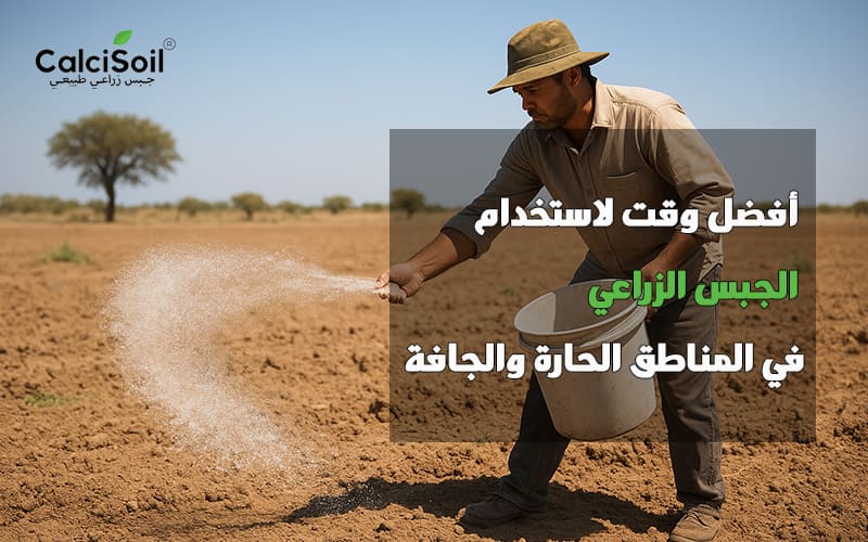 أفضل وقت لاستخدام الجبس الزراعي في المناطق الحارة والجافة